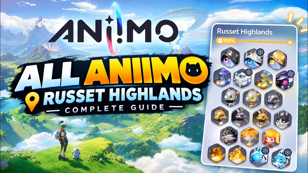 Aniimo | Russet Highlands | All Aniimo Locations