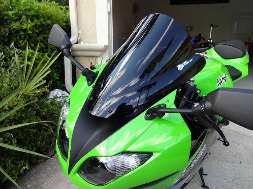 Zero Gravity Double Bubble WindScreen Install.  Kawasaki ZX6R