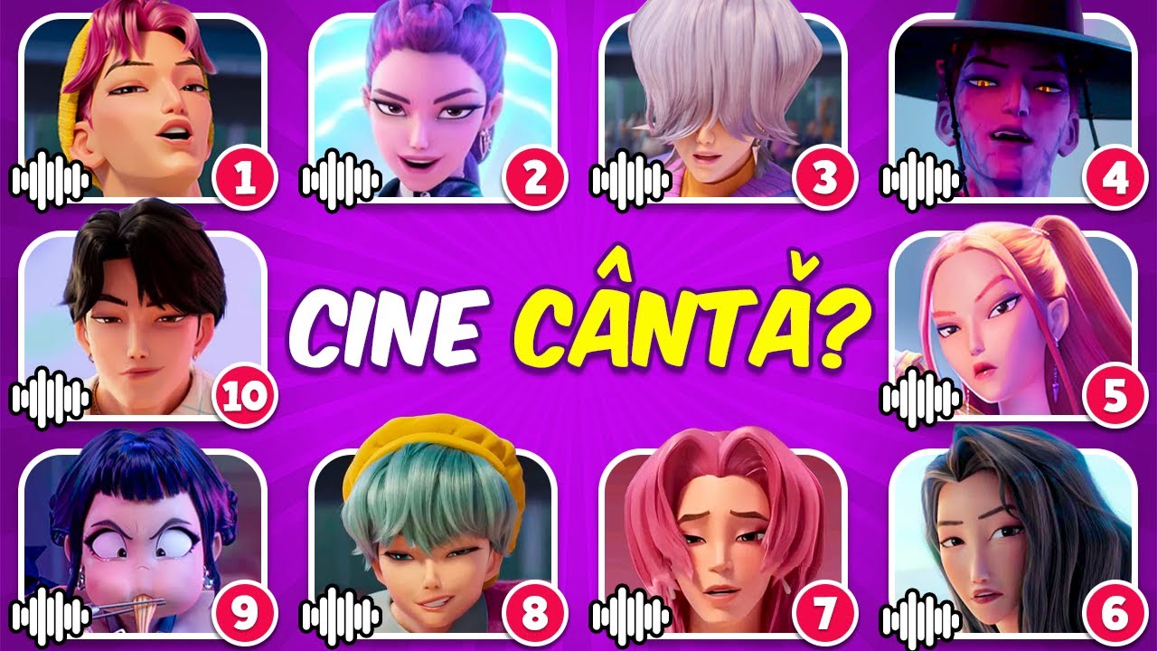 Ghicește Vânătorii de Demoni KPop 2025 după Cântec și Voce 🎙️🎵🔥 Huntrix, Băieții Saja, Soda Pop