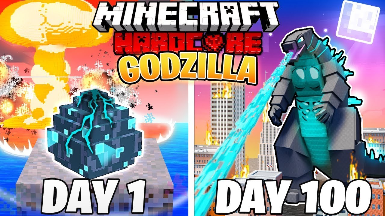 I Survived 100 DAYS as a GODZILLA in Minecraft Hardcore World... (Hindi) || NoobZilla