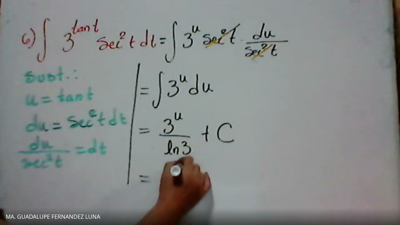 Integración por sustitución parte 3 más ejemplos