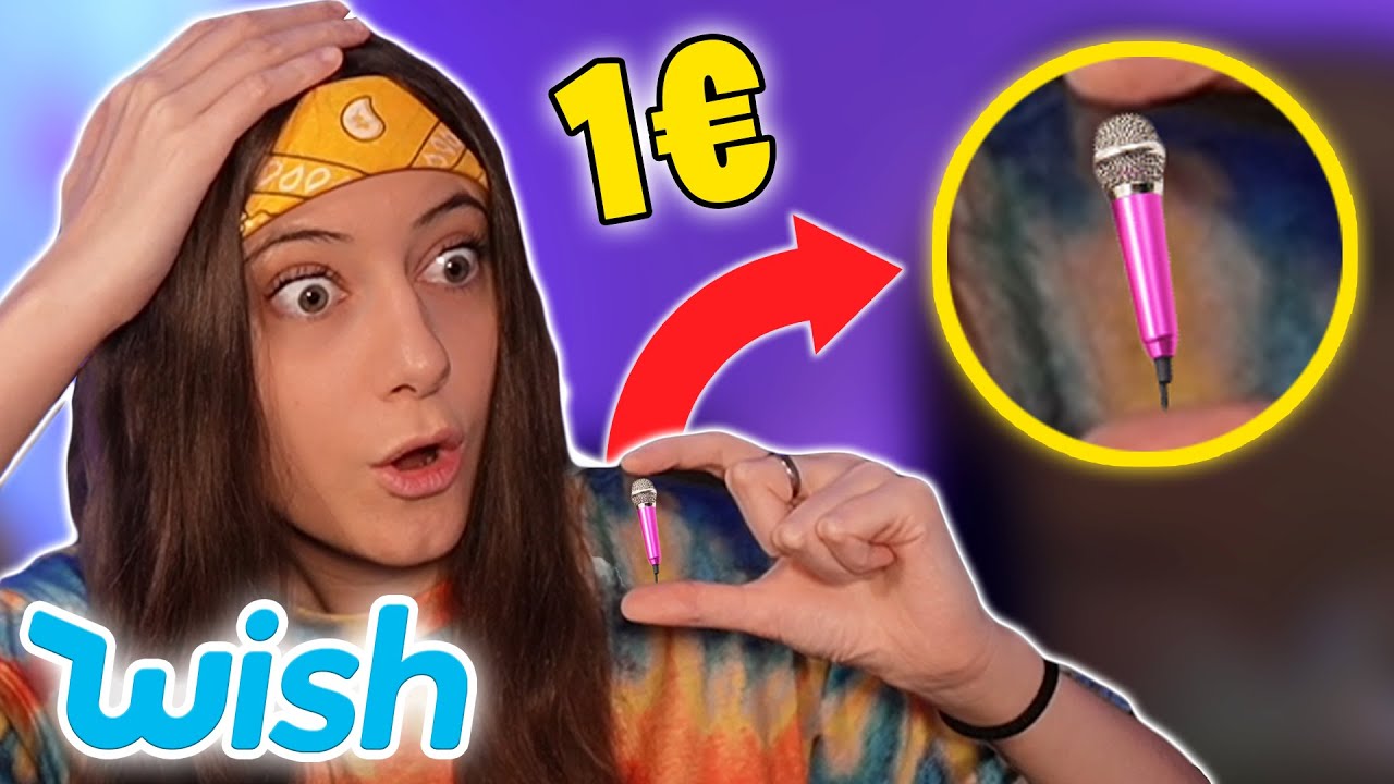 UNBOXING MICROFONO più PICCOLO del MONDO da 1€ di WISH 😱 *terribile*