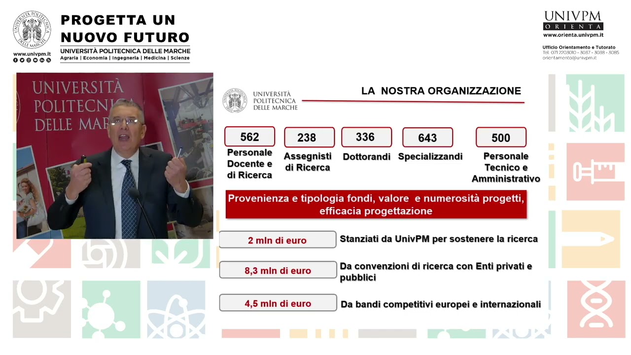 PROGETTA UN NUOVO FUTURO 2021 - Rettore Prof. Gian Luca Gregori