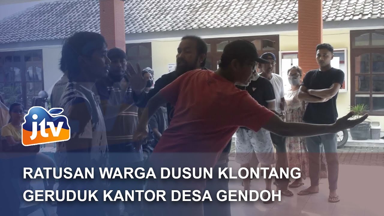 RATUSAN WARGA DUSUN KLONTANG GERUDUK KANTOR DESA GENDOH #demo #arogan #sempu #banyuwangi