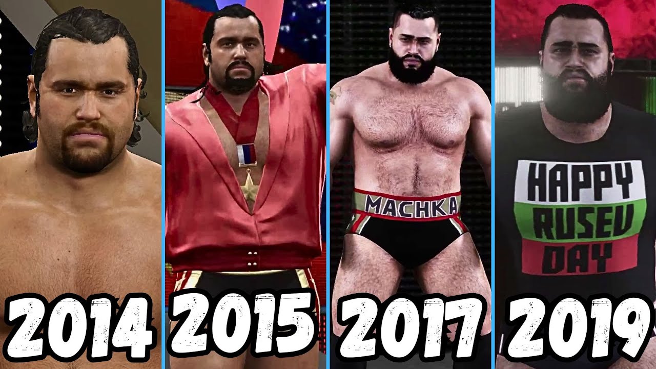 Evolution of  Rusev Entrance 2014 -2019 - WWE Games