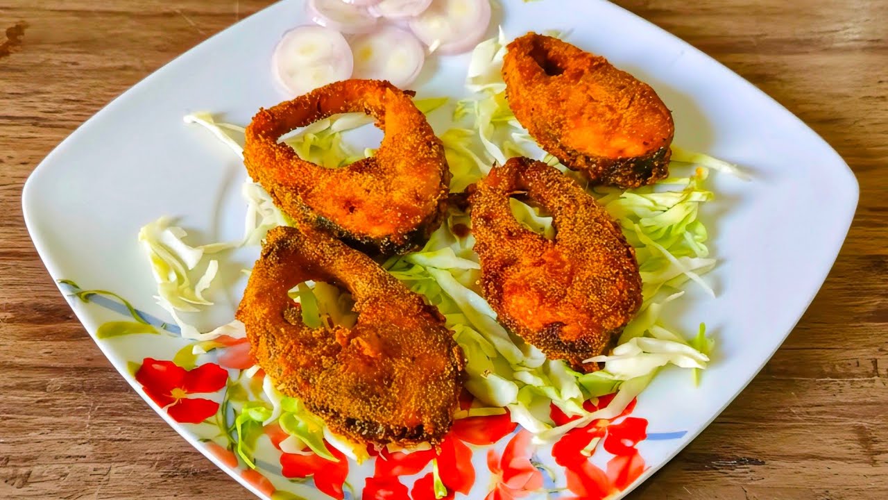 क्रंची आणि कुरकुरीत फिश फ्राय रेसिपी 😋 #cooking #fish 