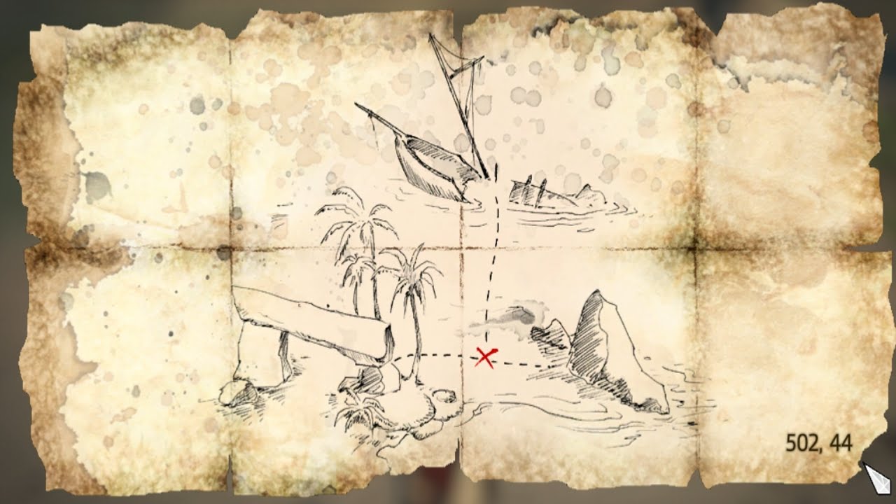 Assassins Creed IV Black Flag | treasure map 502, 44