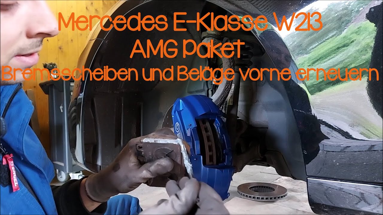 Mercedes Benz E-Klasse W213 AMG Paket Bremsscheiben und Beläge vorne erneuern