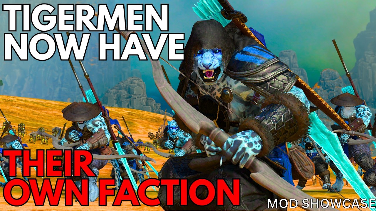 НОВЫЕ БЕЗУМНЫЕ ЮНИТЫ ДЛЯ МОДА &laquo;ТИГРОМАНЫ ИЗ КАТАЯ&raquo;! БЕТА-ВЕРСИЯ! Total War: Warhammer 3! Демонстр...