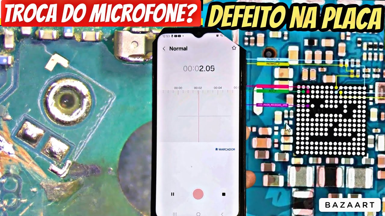 Samsung A14 Não funciona microfone mesmo trocando microfone | Defeito de placa