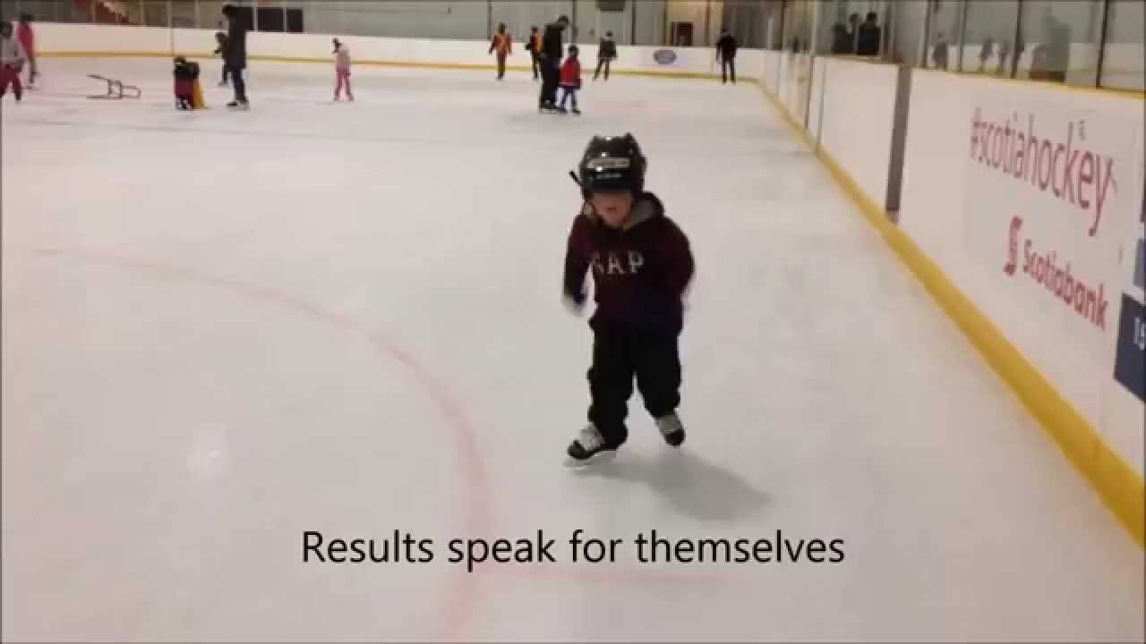 4 year old learned to ice skate in 6 public skates on Balance Blades