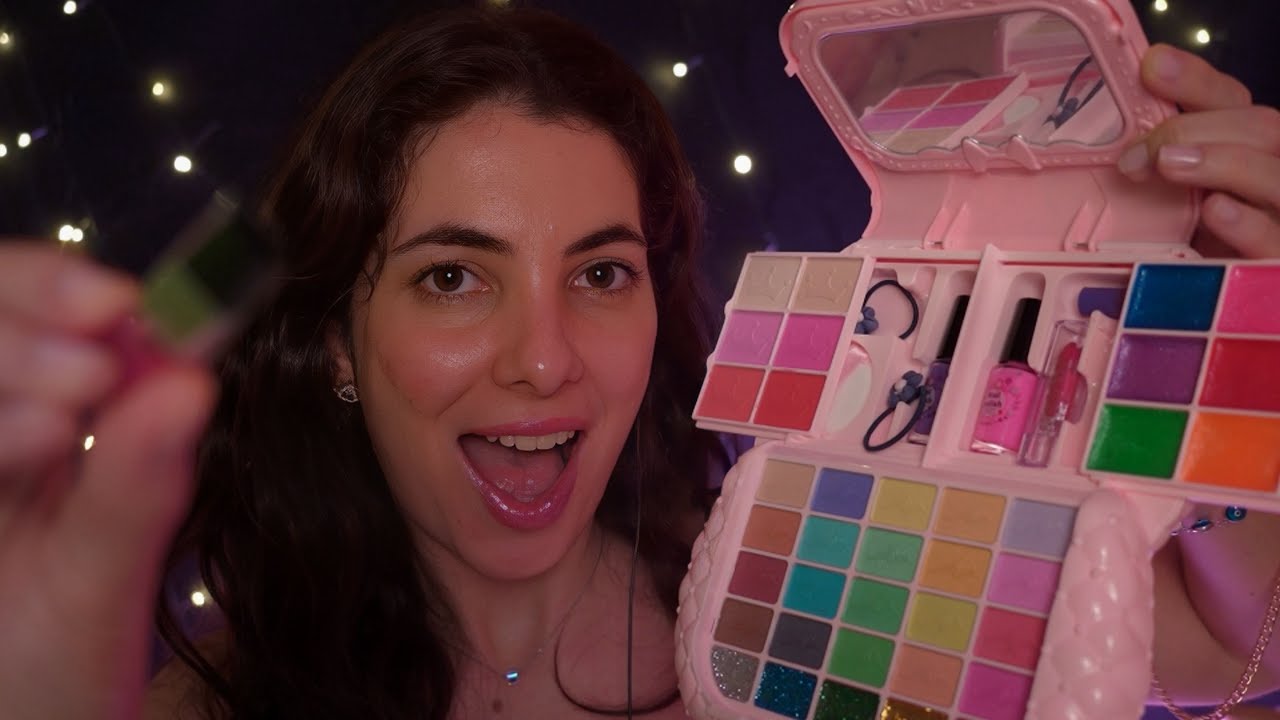 ASMR Te Maquiando com Make de Criança 🧸 Relaxamento Profundo