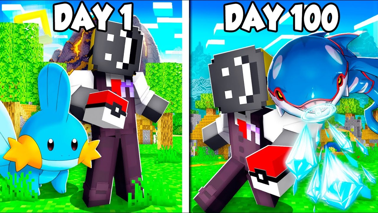 I Spent 100 Days In WATER TYPE ONLY Pixelmon! (Minecraft)