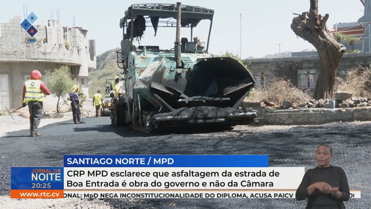 CRP MPD esclarece que asfaltagem da estrada de Boa Entrada é obra do governo e não da Câmara