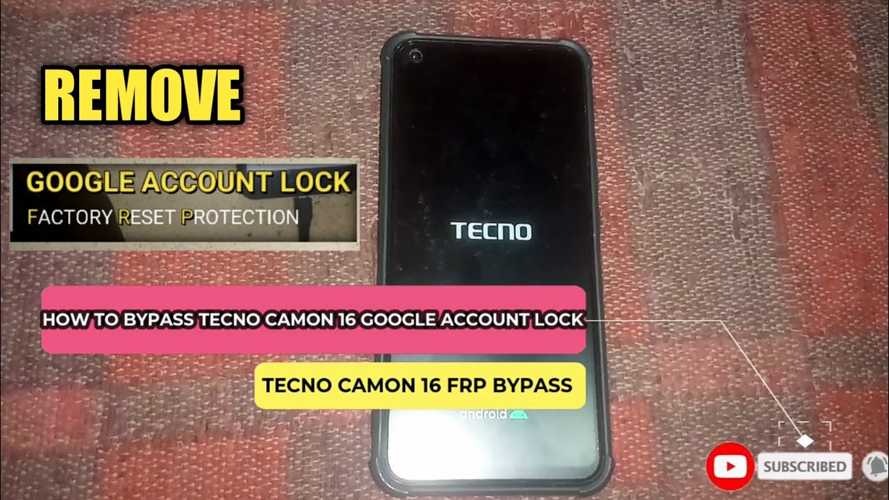 How to bypass Tecno camon 16 Google Account Lock | Tecno camon 16 frp bypass