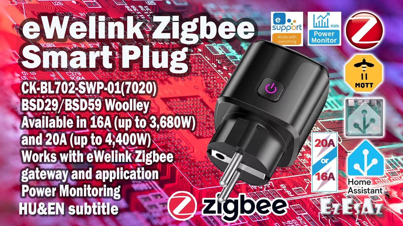 78 eWelink Zigbee Smart Plug 20A with Power Monitor integration Home Assistant with ZHA and Z2MQTT
