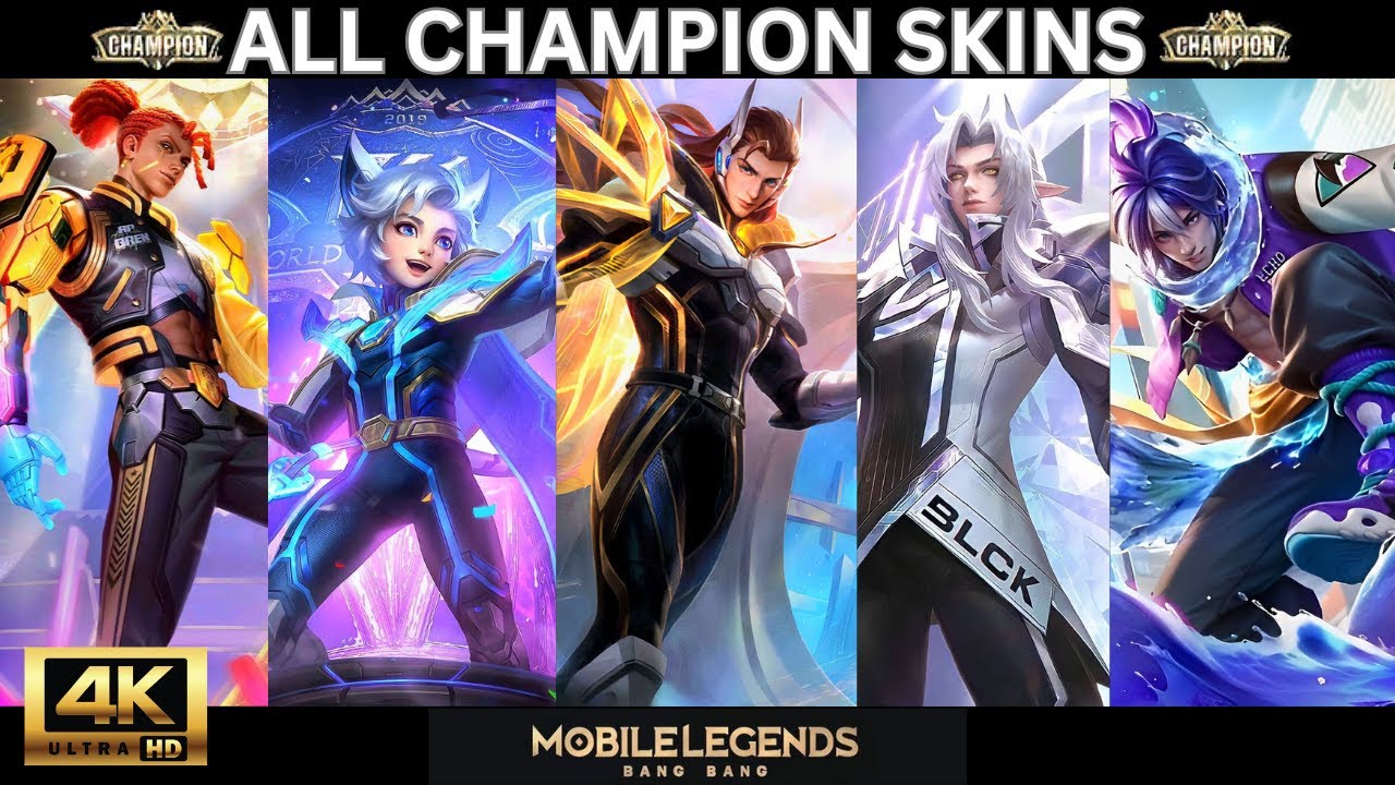 All Champion Skins & MVP skin Showcase in 4K | Entrance Animations | Mobile Legends 2025 Collection