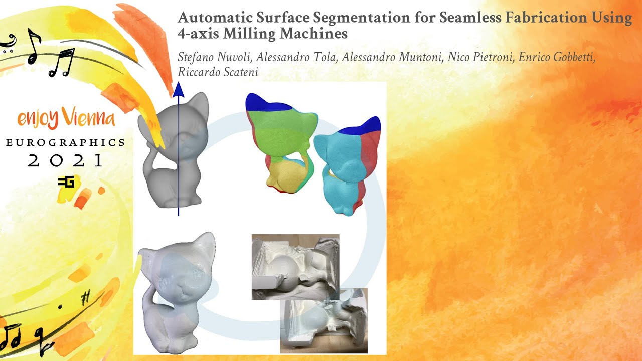 Automatic Surface Segmentation for Seamless Fabrication Using 4-axis Milling Machines | EG'2021 FP