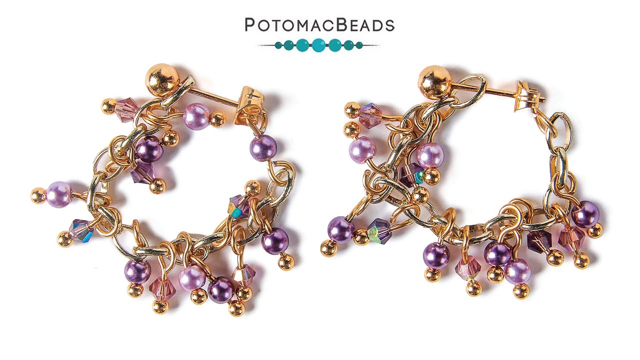 Post and Chain Convertible Earrings - DIY Jewelry Making Tutorial by PotomacBeads