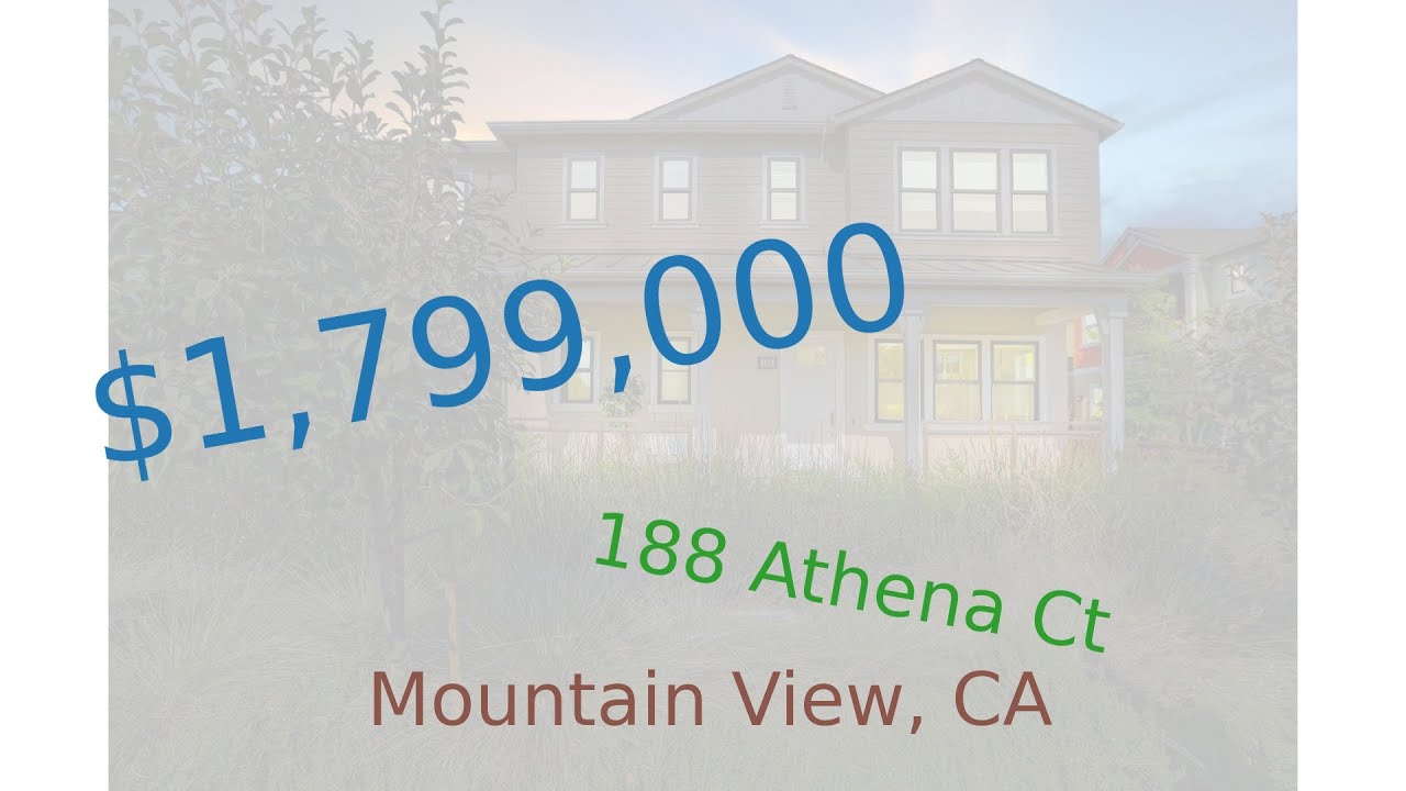 $1,799,000 home for sale in Mountain View, CA (188 Athena Ct, 94043)
