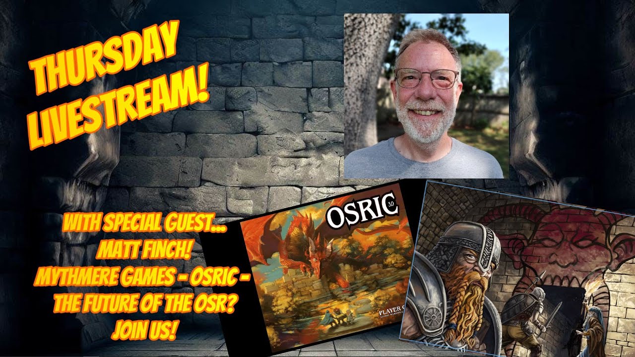 Thursday GUEST LIVESTREAM - with MATT FINCH!