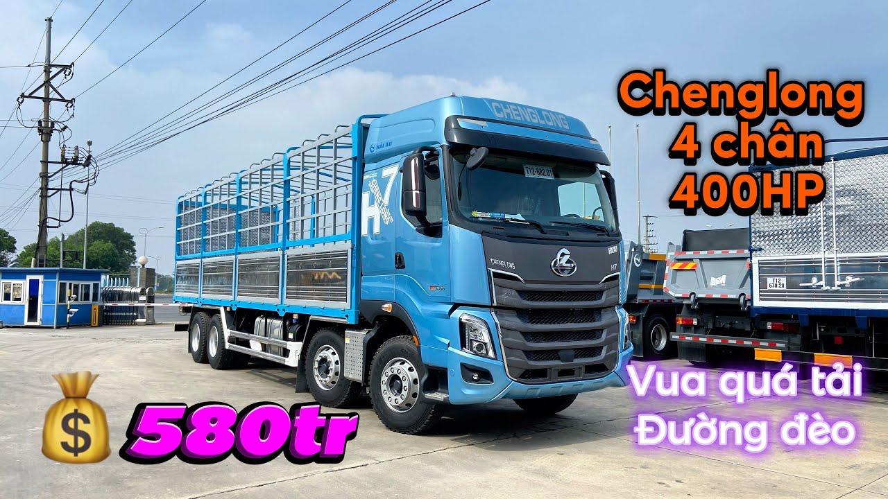 Xe tải thùng 4 chân Chenglong H7 400HP vua quá tải, đường đèo dốc