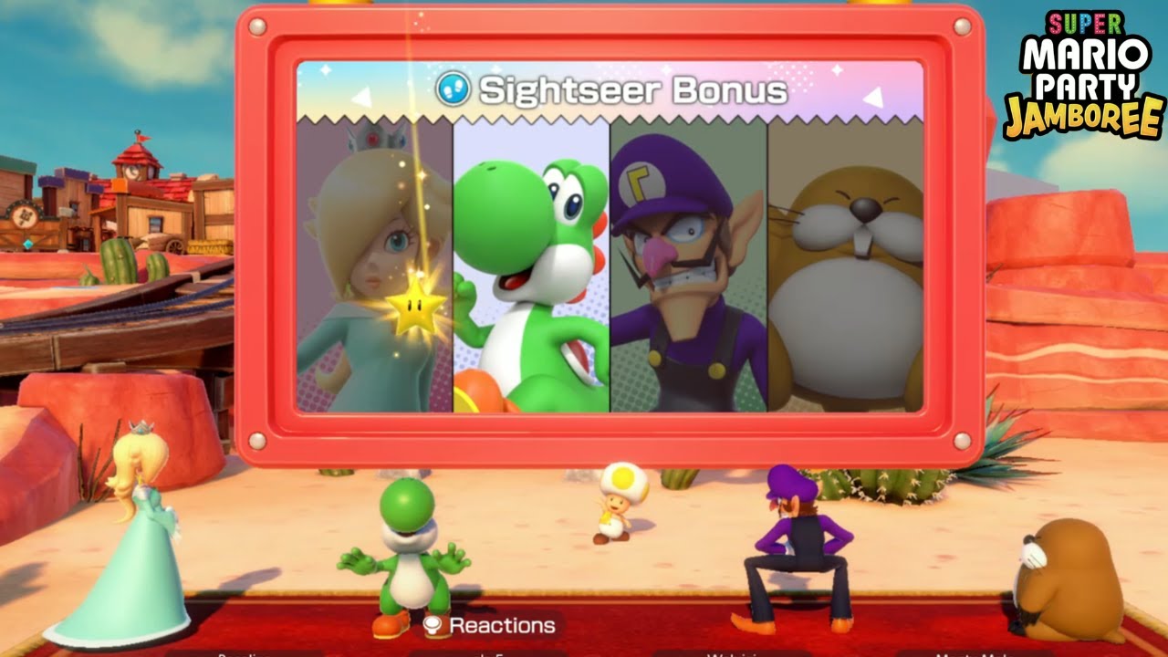 Super Mario Party Jamboree Western Land Yoshi Vs Rosalina Waluigi Monty Mole Gameplay