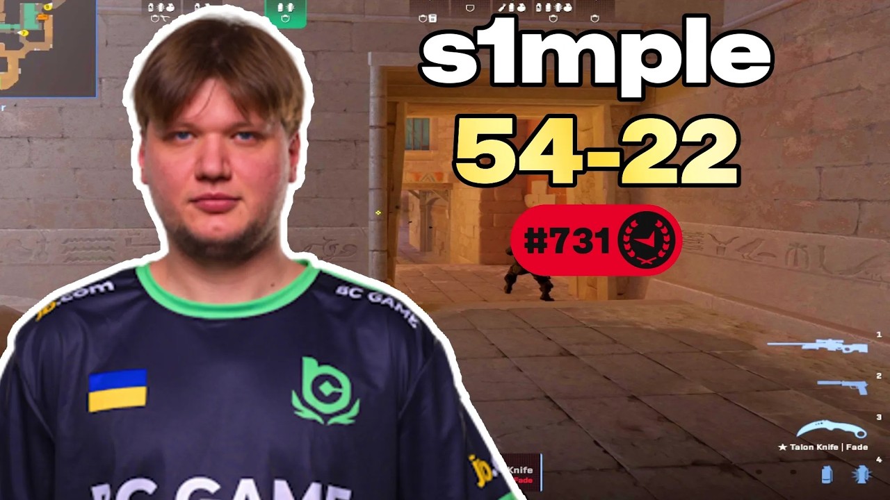 🔥 S1MPLE 54-22 POV: FACEIT MASTERCLASS (Anubis) | 3848 ELO