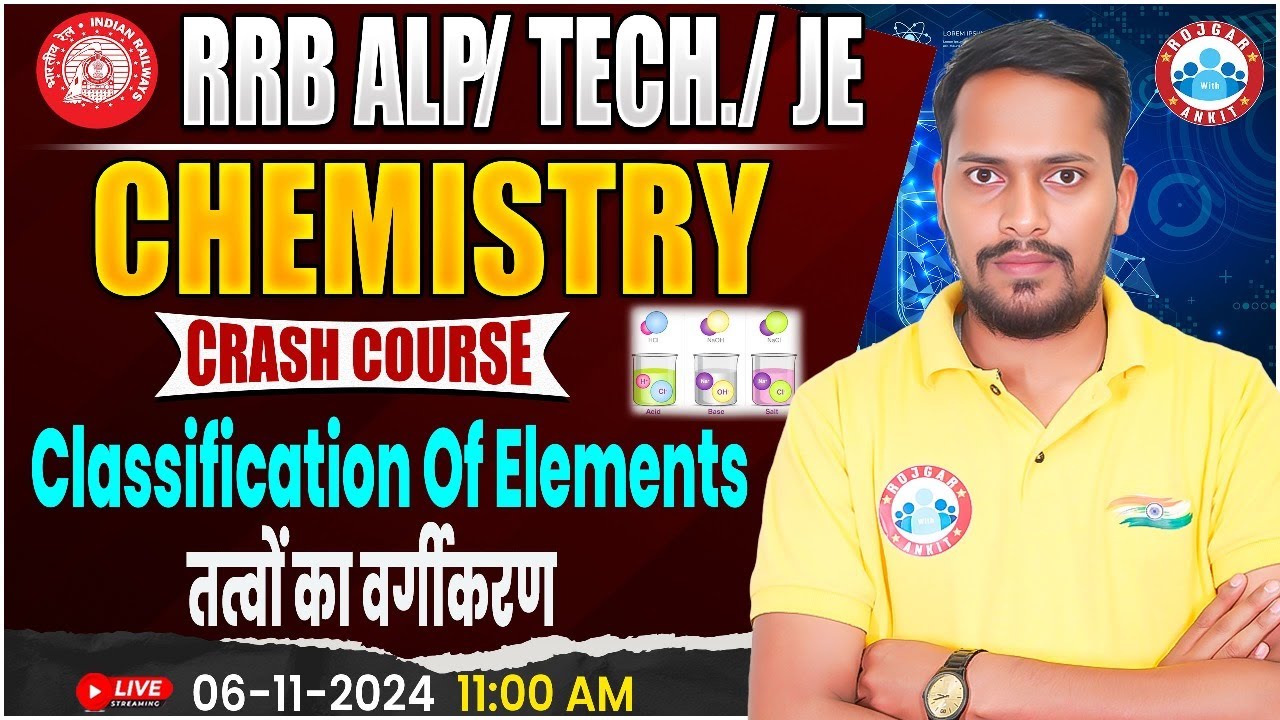 RRB JE Science | RRB ALP, Technician Science | Classification of Elements | Science For Railway Exam