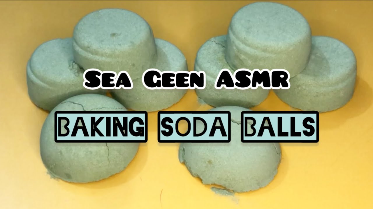 Sea Green Semi Moon 🌙| ASMR balls | Baking Soda Crushing 🧤