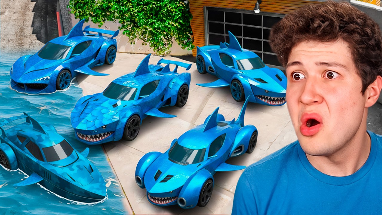 ROBANDO COCHES de TIBURONES en GTA 5! 🚘🦈 (Mods)