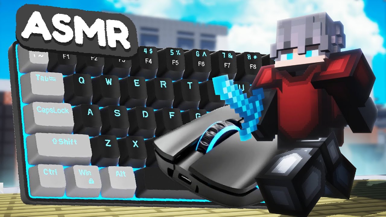 Minecraft Bedwars ASMR Keyboard & Mouse Sound | LUCKYVN