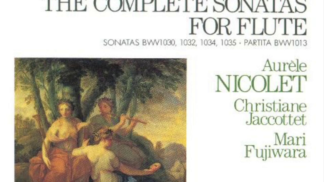 J. S. Bach: Sonata in b minor BWV 1030 - Aurèle Nicolet flute, Christian Jaccottet harpsichord