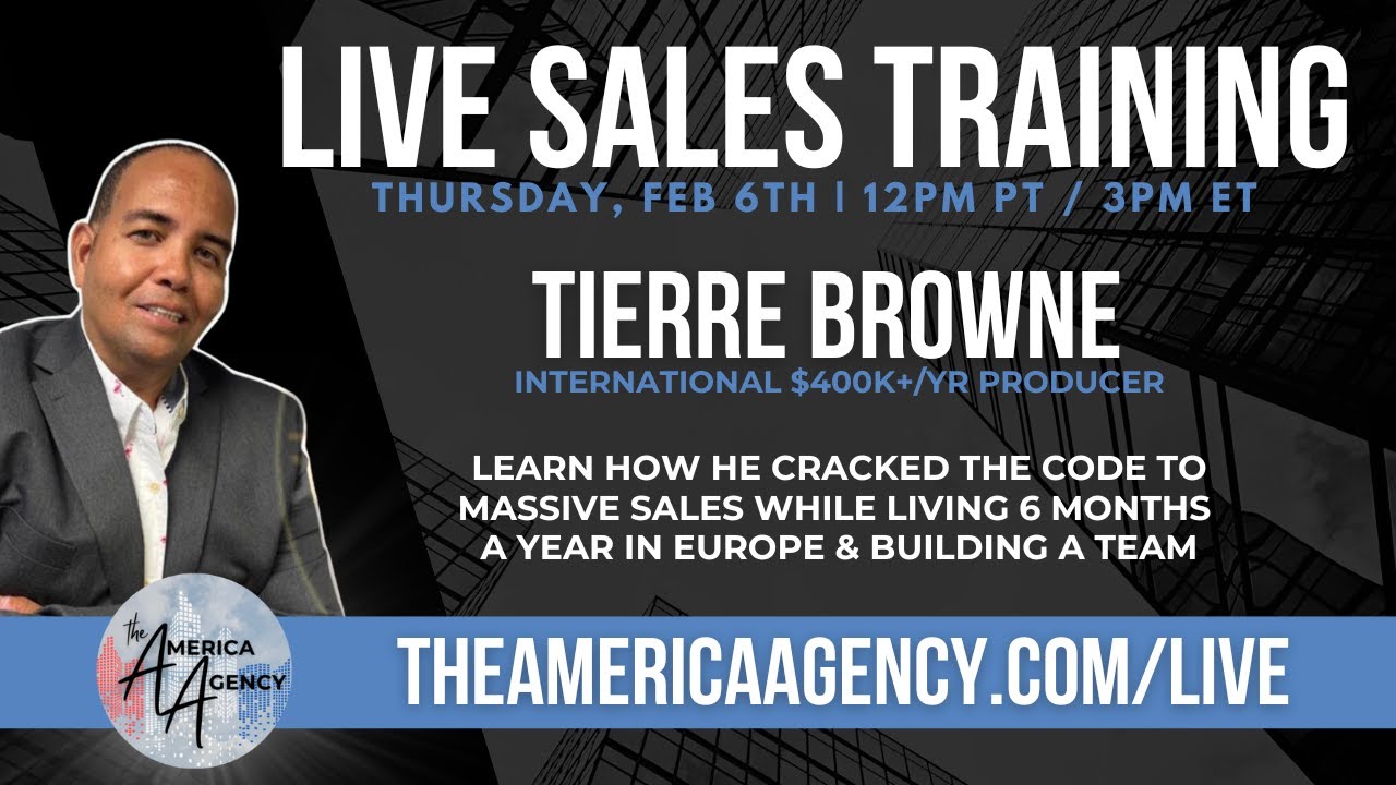 Live Sales Training with Tierre Brown