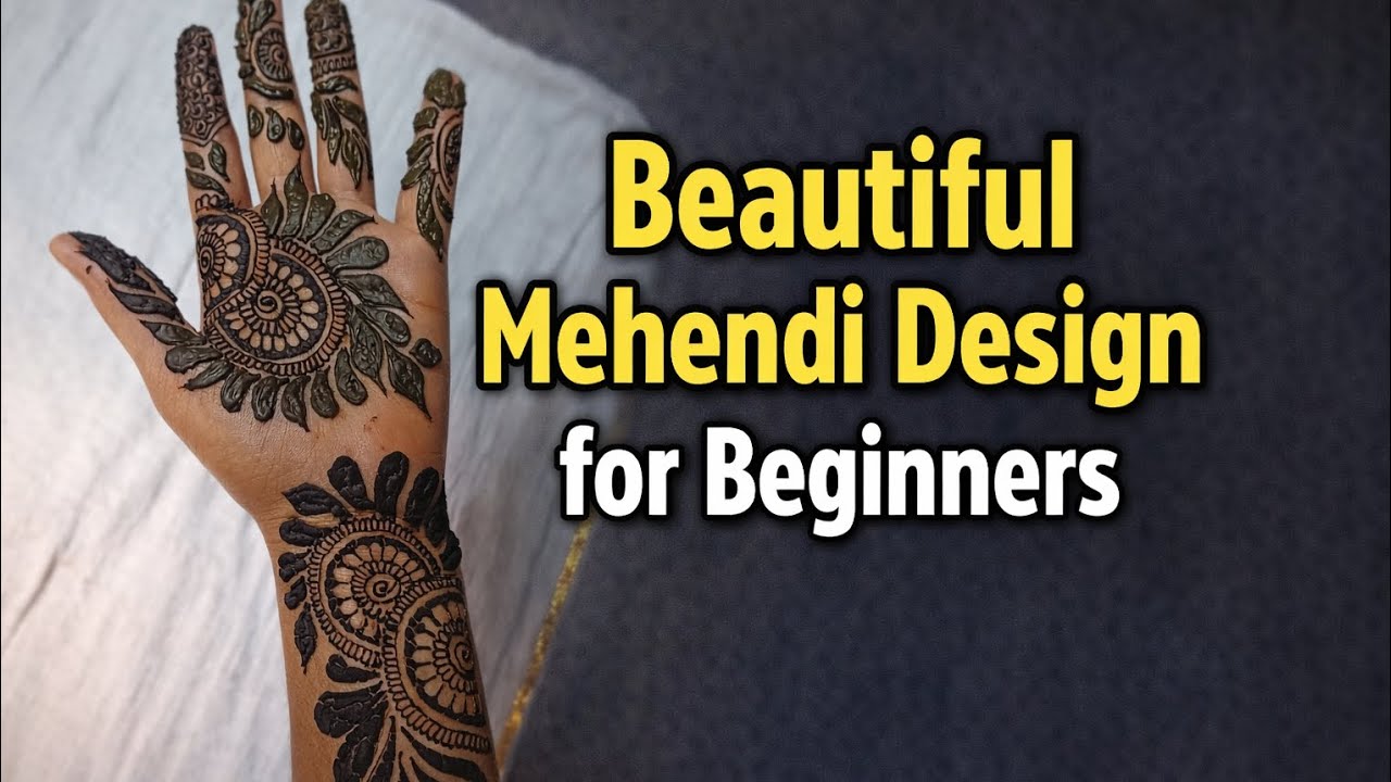 Beautiful Easy Mehndi Design for Beginners | Step by Step Mehendi Tutoria✨💚l#mehndi#henna#creative 