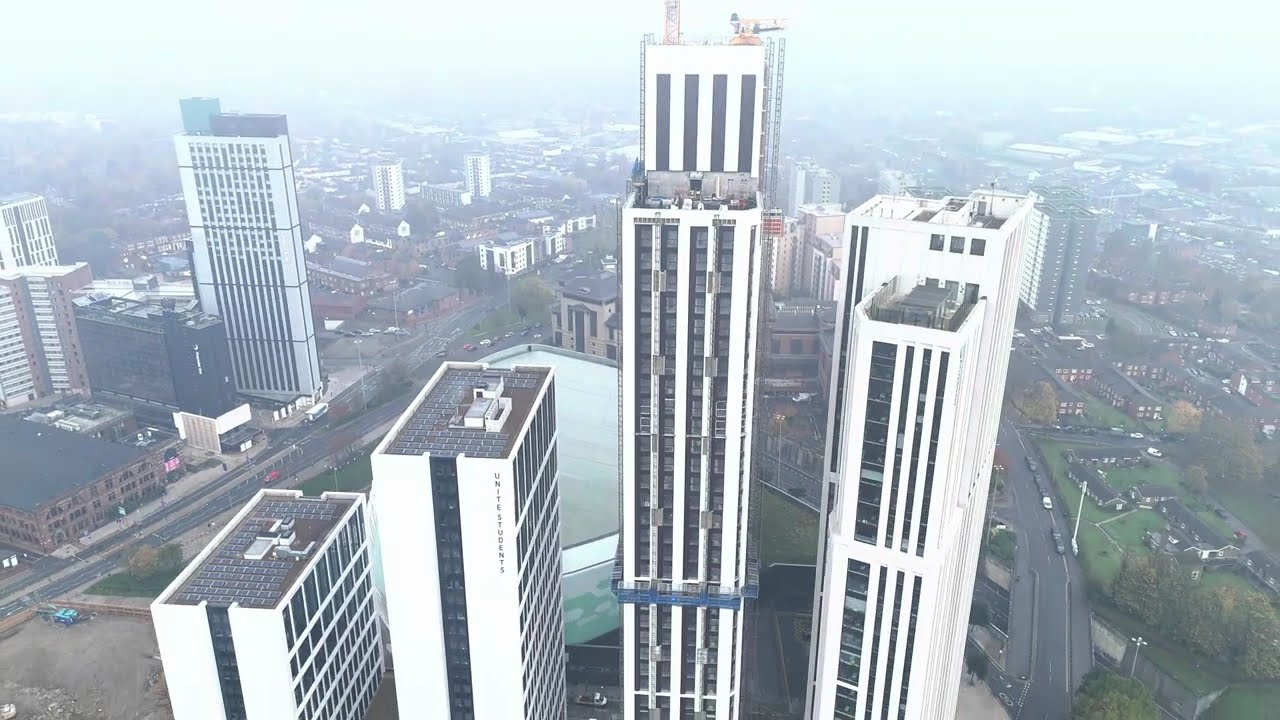 Leeds city center growing skyline