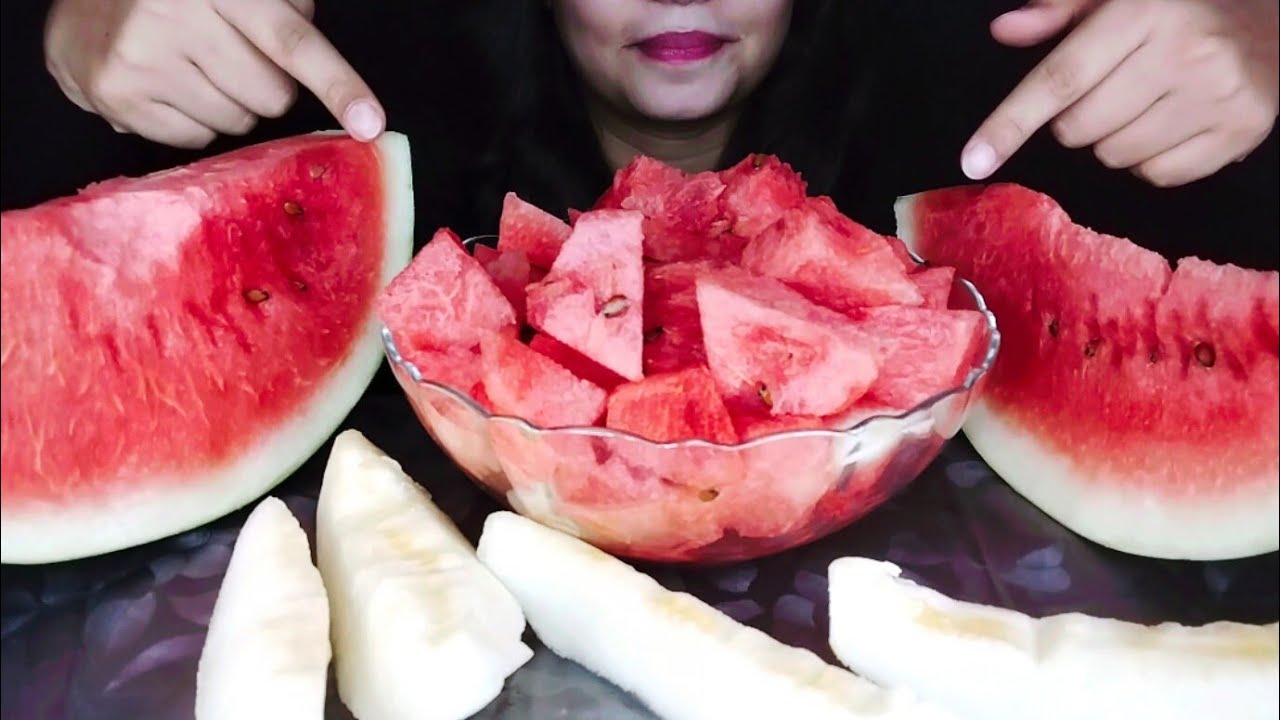 ASMR MUKBANG | EATING WATERMELON  TARBOOZ AND MELON [No Talking]