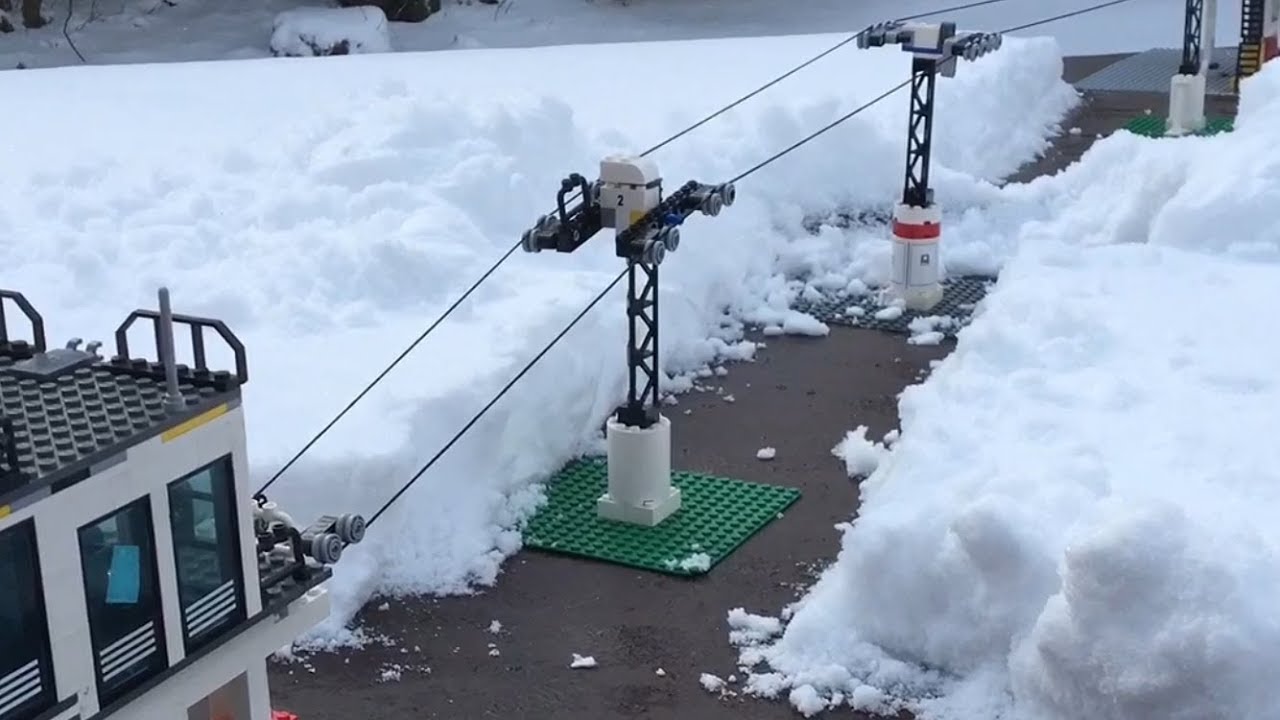 Lego Technic chairlift (station upgrade) Telecabine/Seilbahn.