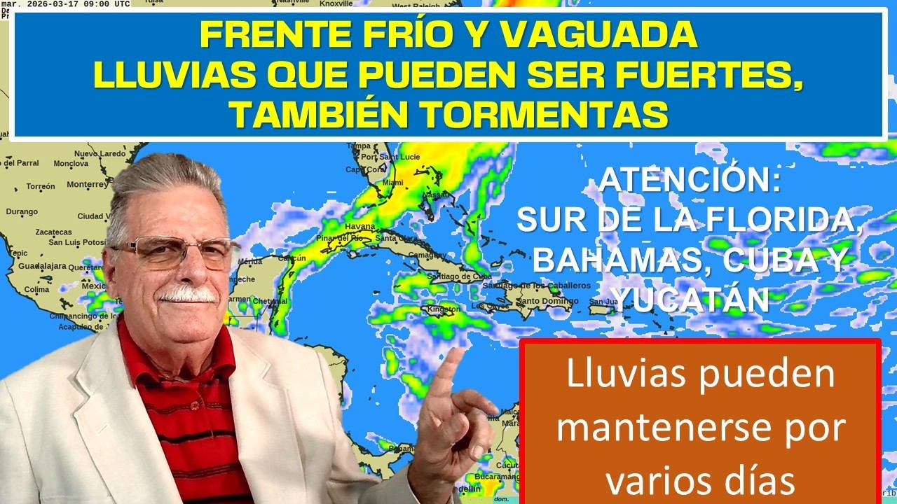 FRENTE DARÁ LLUVIAS, CHUBASCOS Y TORMENTAS