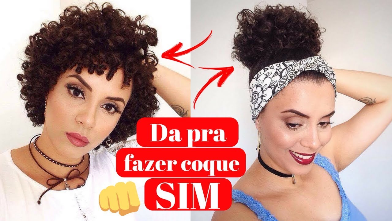 COQUE ABACAXI EM CABELO CACHEADO CURTO? 🤔