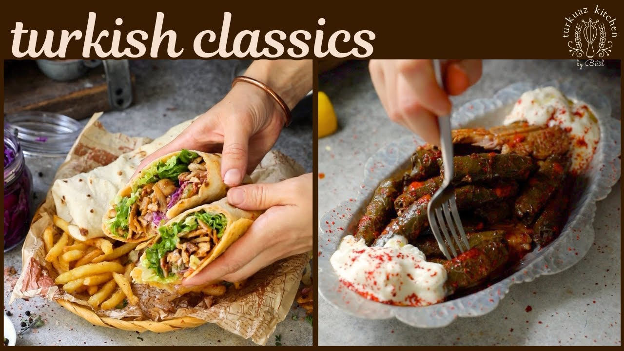 Turkish Classic Foods From Scratch: Chicken D&ouml;ner & Dolma (Stuffed Grape Leaves)