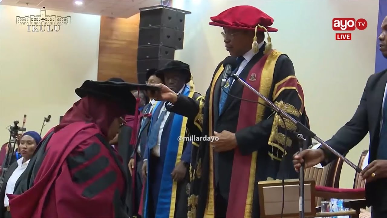 VIDEO: RAIS SAMIA ATUNUKIWA SHAHADA YA UDAKTARI WA FALSAFA WA HESHIMA UDSM