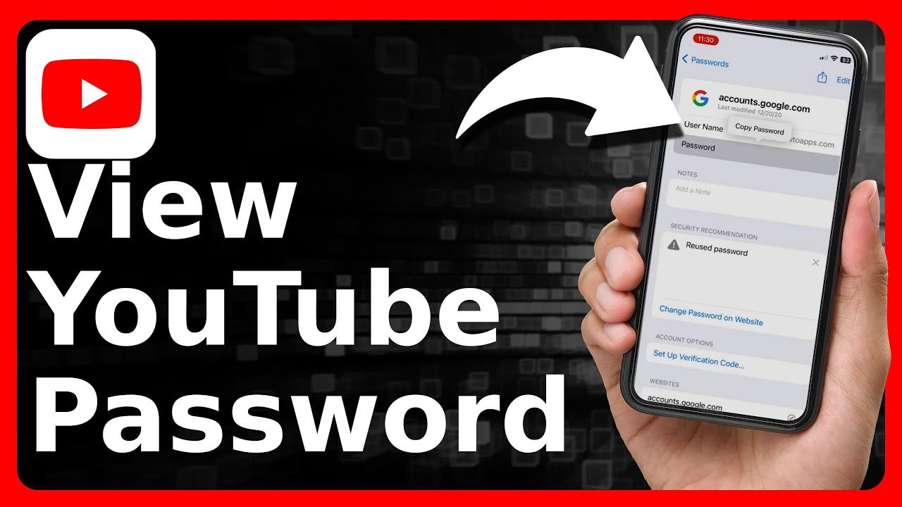 Как увидеть свой пароль на YouTube