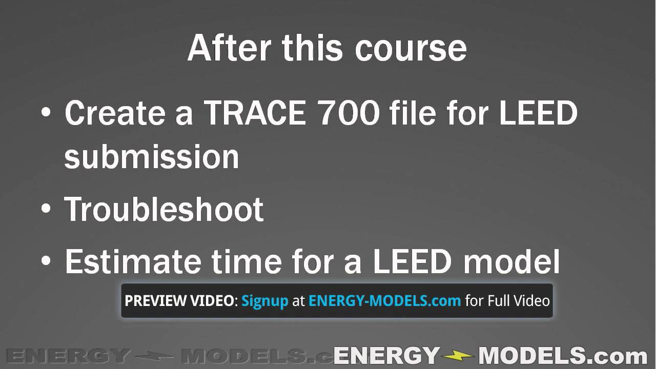 Trane TRACE 700 for LEED Energy Modeling Part 1