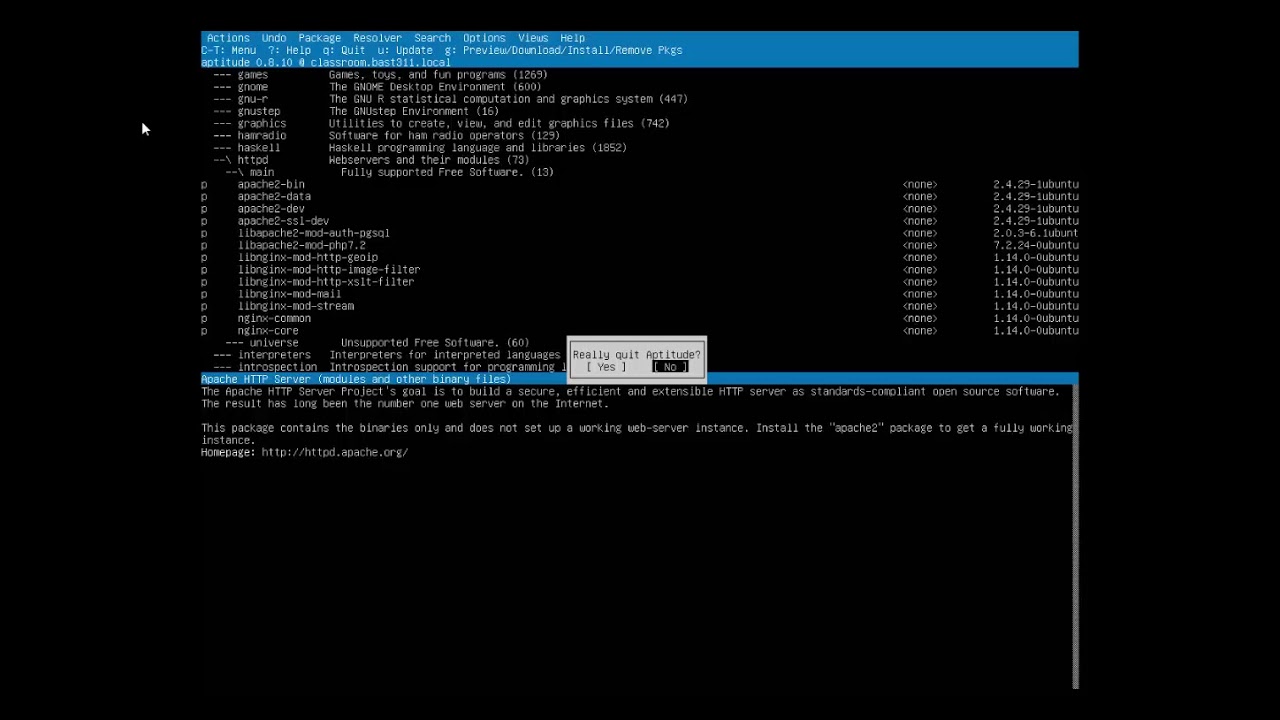 Managing Packages with Aptitude