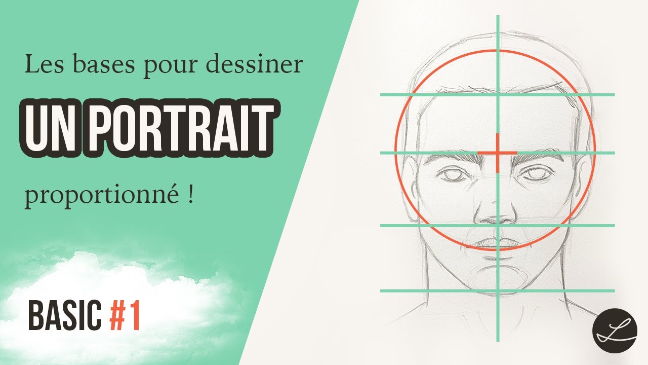 Méthode simple pour dessiner un portrait proportionné ! 😐 (Tuto Méthode Loomis)