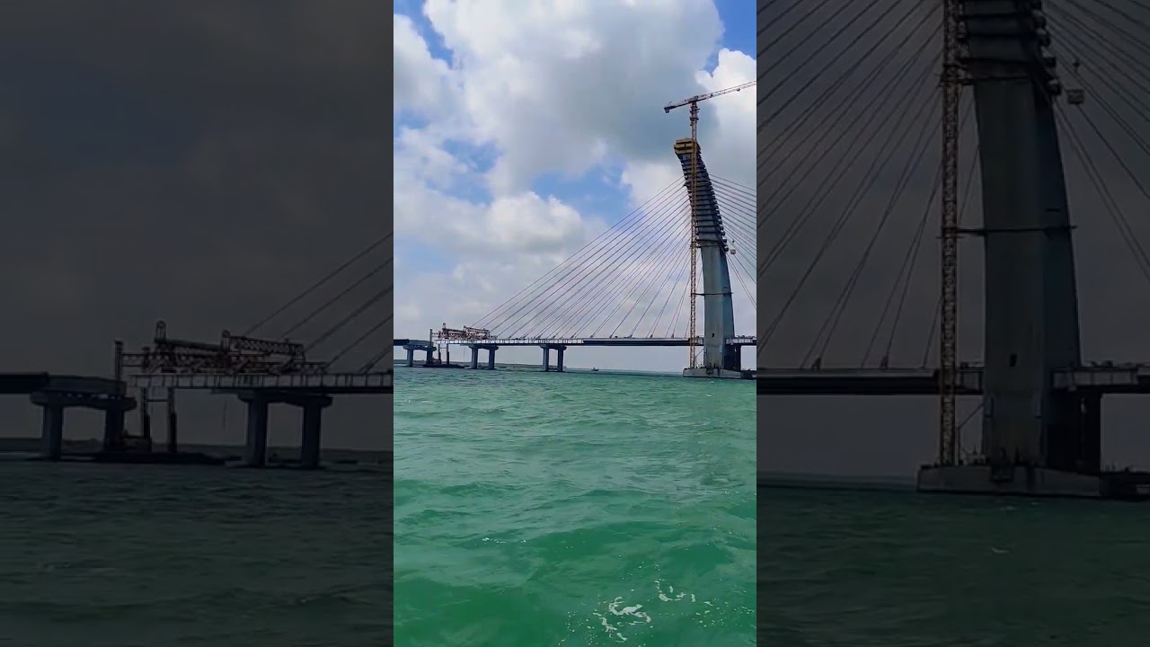 BEYT DWARKA SIGNATURE BRIDGE CONNECTING TO OKHA #expressway #ytshorts #gujarat
