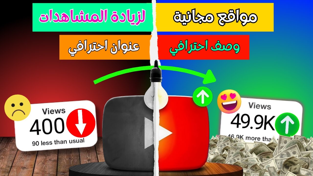 اكتشف أقوى 5 مواقع مجانية لزيادة المشاهدات على يوتيوب 💰 | كتابة عنوان ووصف احترافي 🎯