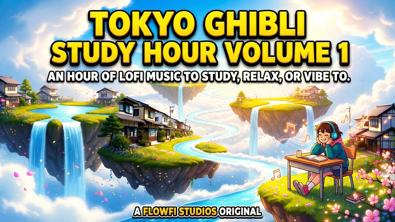 Tokyo Ghibli Study Hour Volume 1 | An hour of LoFi Music to study, relax, or vibe to.