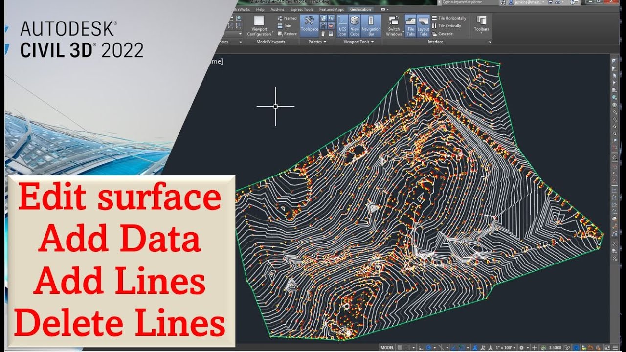Surface Editing- Add data to surface Add and delete lines from surface Add and delete points